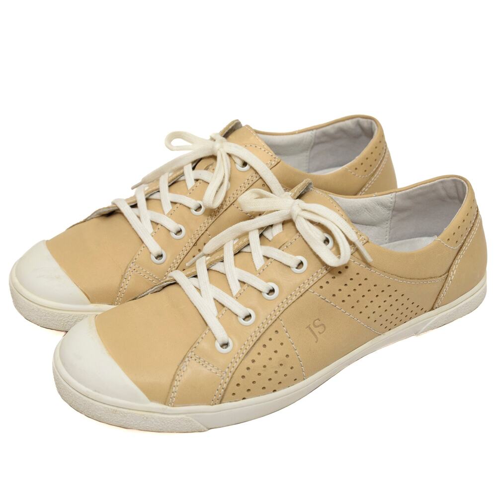 Josef Seibel Caren 01 Tan Leather Sneakers Size 39 US 8-8.5